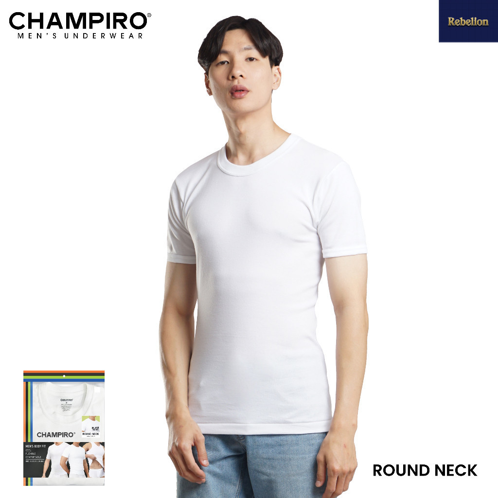 Champiro | Man Tshirt Round Neck C3133W Putih