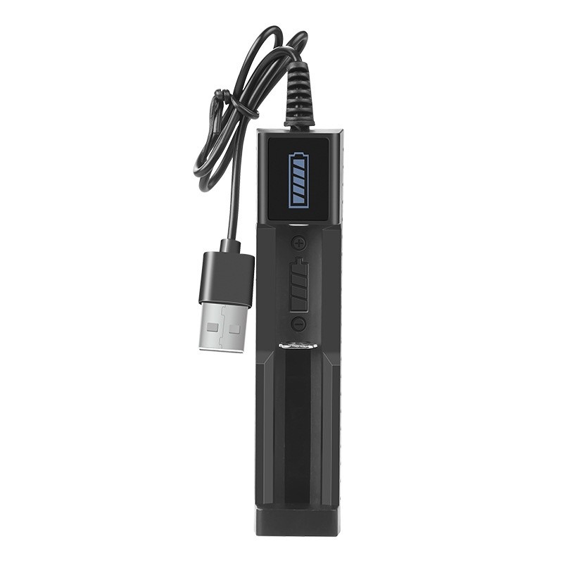 Charger 1 Slot Usb Baterai 18650 Charger Baterai 18650