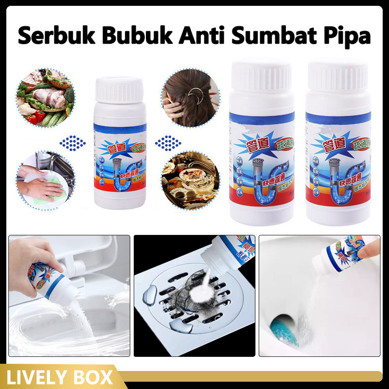 Serbuk Bubuk Anti Sumbat Pipa/Obat Anti Sumbat WC Kloset Dan Pembersih Saluran Pipa Tersumbat