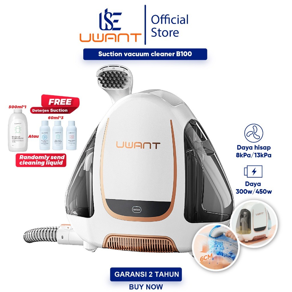 UWANT B100 Suction Vacuum Cleaner Penyedot Debu 12Kpa Mesin Pembersih Kain Multifungsi Karpet Fabric