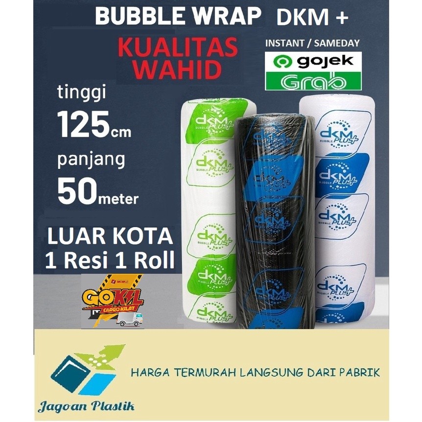 

BUBBLE WRAP PREMIUM EKONOMIS TEBAL 125 CM x 50 M | GOJEK MAX 2 BUBBLE