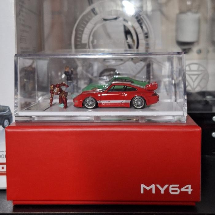 LP2155 MY64 Resin Porsche GuntherWerks Solar RED  ( Ex Display Mulus Free Iron Man Figure )