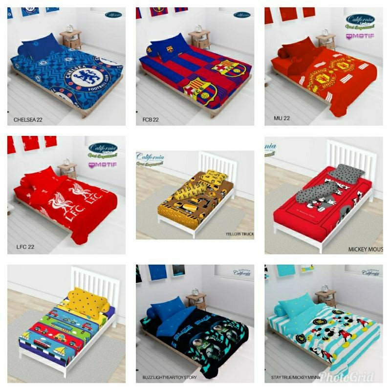 SPECIAL PRICE Sprei california 100x200/bola/karakter:mickey mouse classic/miki mouse merah/putih/bla