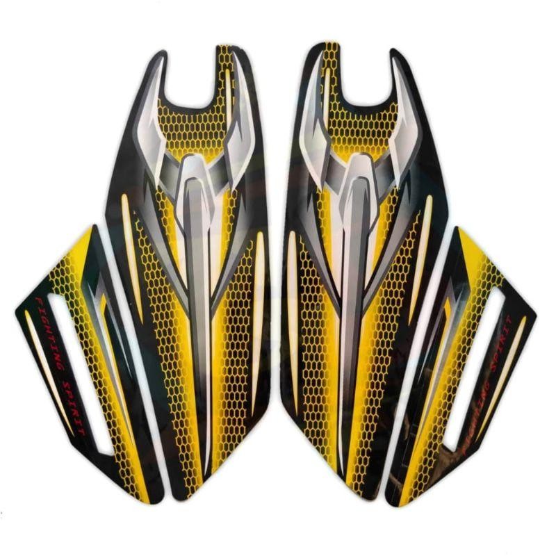 stiker striping standar Yamaha RX King 2007 kuning full body
