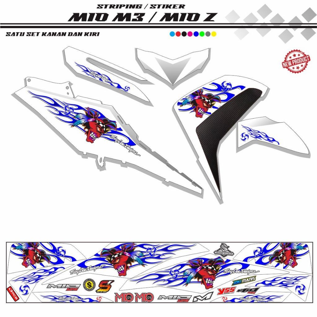 VARIASI MIO M3 STRIPING MIO M3 / STIKER MIO Z POLET MOTIF STIKER STRIPING MIO M3 VARIASI