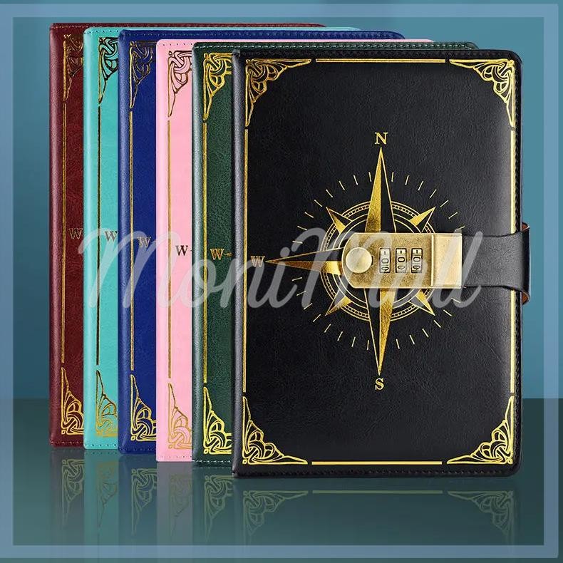 

JESJELIU Buku Jurnal Leather Notebook Diary 300 Halaman with Lock - JJ-03