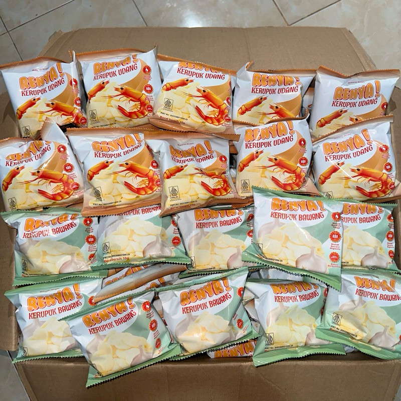 

Kerupuk RENYA 10G MATENG isi 200pcs (1DUS)