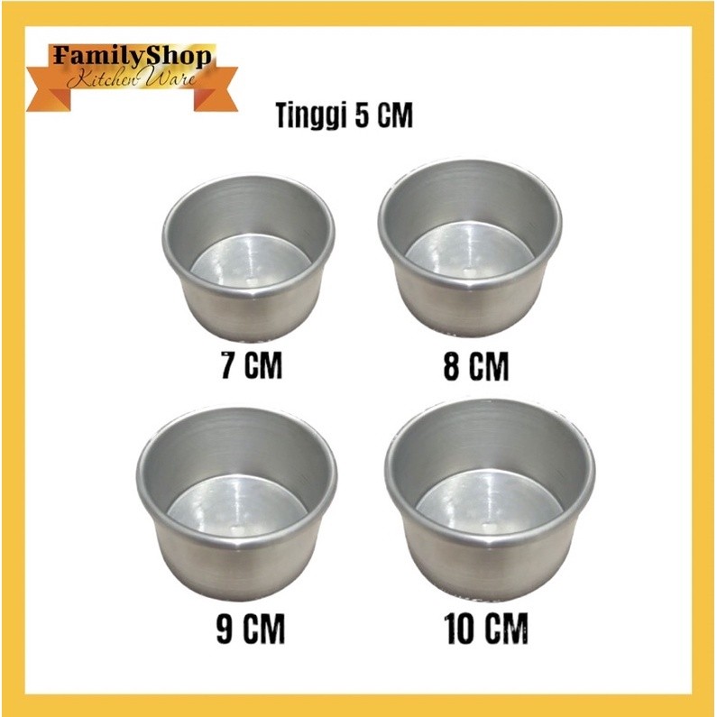 Loyang bulat press loyang bal bal 7 8 9 10 cm tinggi 5cm