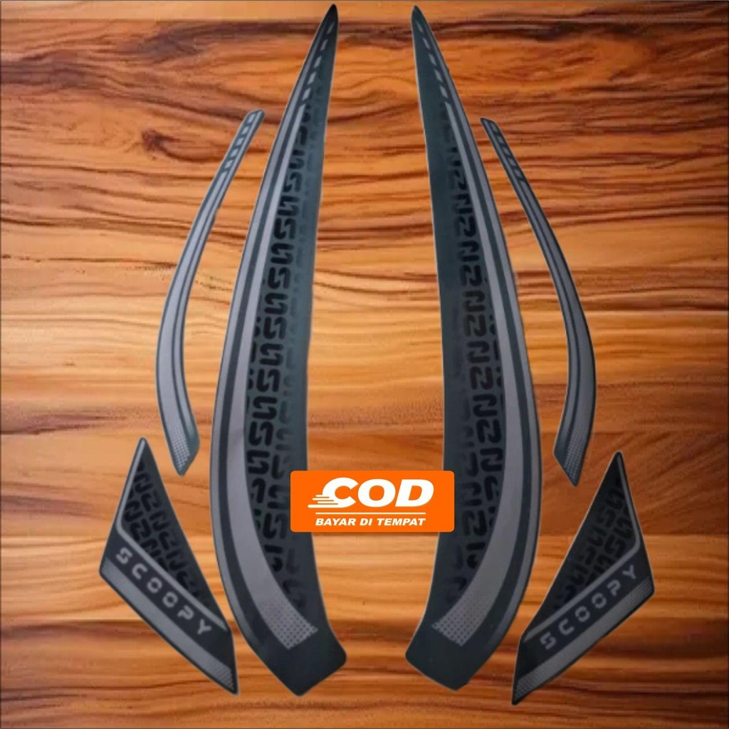 striping Honda Scoopy 2025 hijau stiker les motor body standar