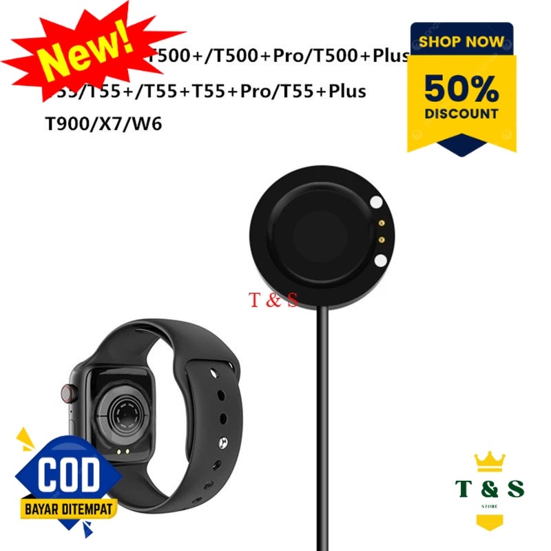 Cable Kabel Charger Charging Smartwatch Smart Watch T500 M8 T500 Plus I9 Pro Max X16 I8 I9 Ultra Max