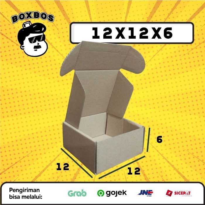 

12x12x6 CM Pizza KARDUS Corrugated Packaging Box packing Diecut