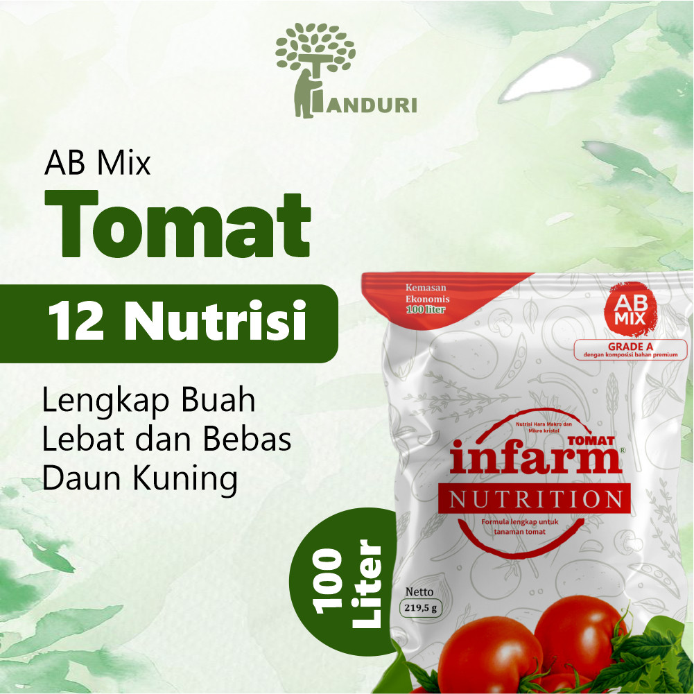 TANDURI - Nutrisi Tanaman AB Mix Tomat 100 Liter Pupuk untuk hidroponik dan Tanah  Infarm AB Mix Bub