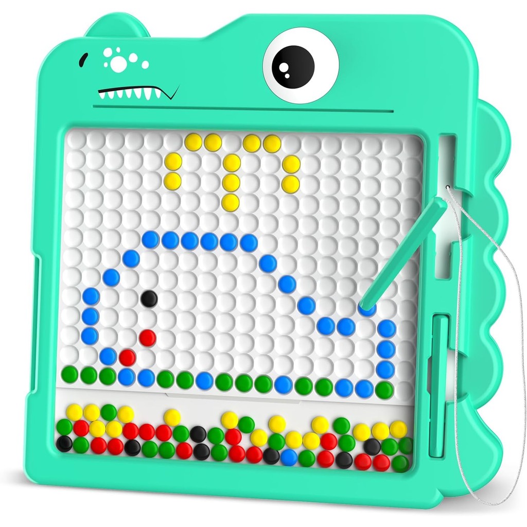 

Magnetic Drawing Board for Toddlers Dinosaur Large Magnet Board with Pens and Beads Montessori Educational Sensory Travel Toys
