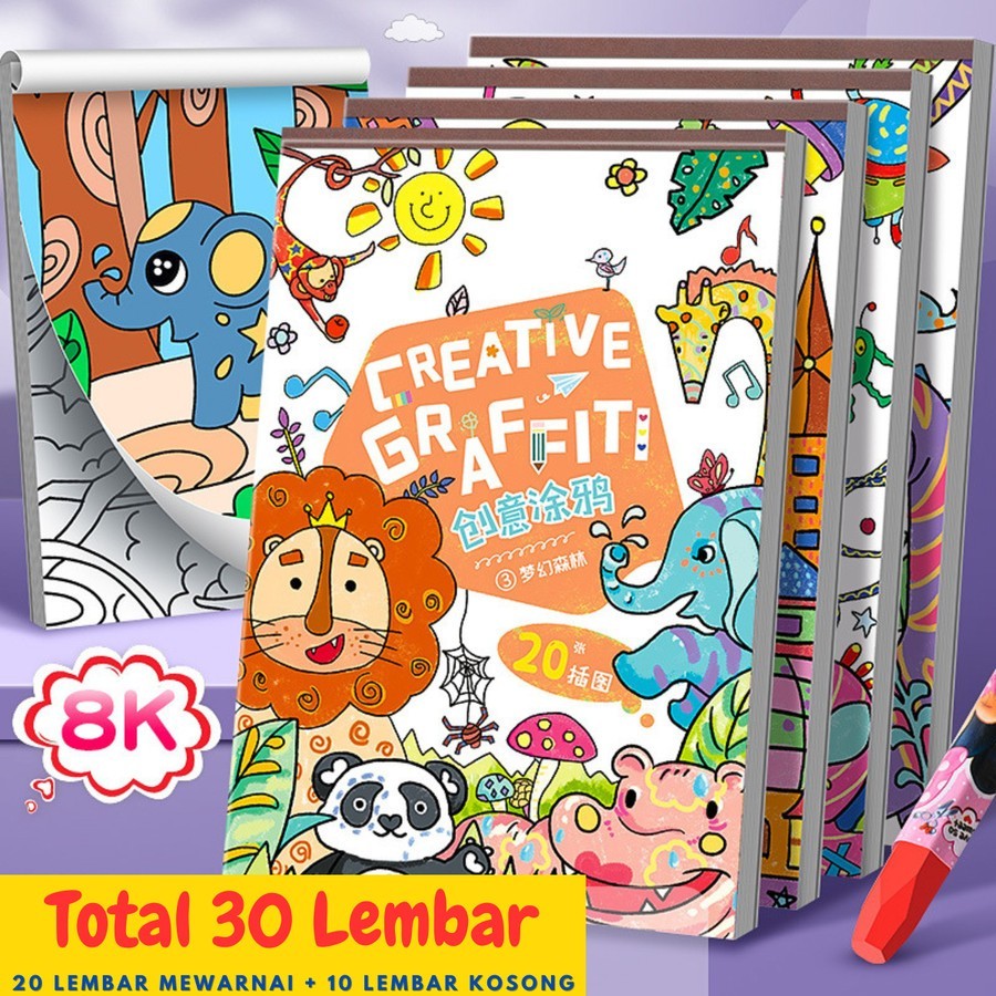

Buku Gambar A4 30 Lembar Drawing Book Buku Mewarnai Anak Balita Painting Book / Buku Menggambar Buku Sketsa Gambar Lukis