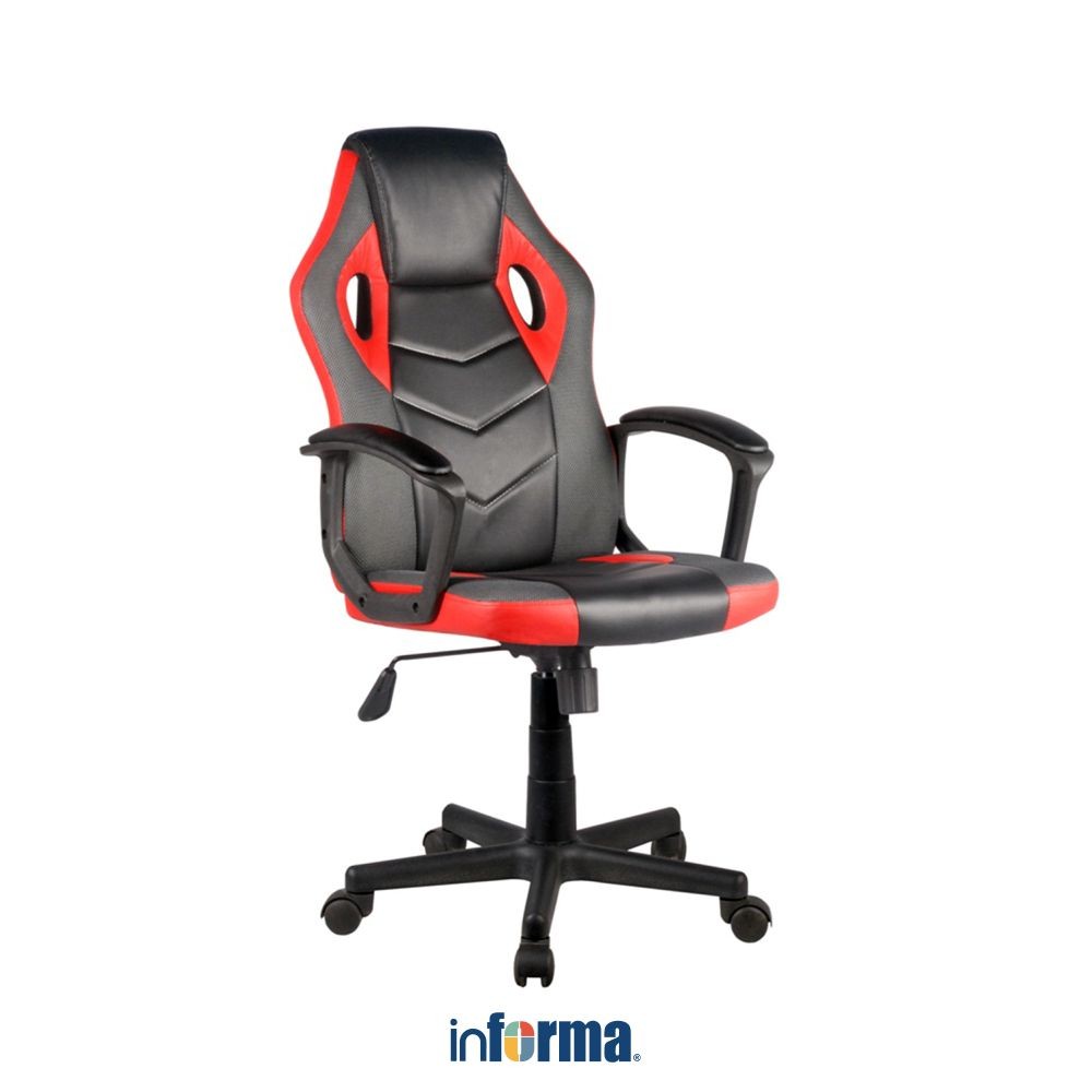 Informa Obito Kursi Gaming - Merah/Hitam Gaming Chair Tempat Duduk Bermain Game Profesional Kursi Ko