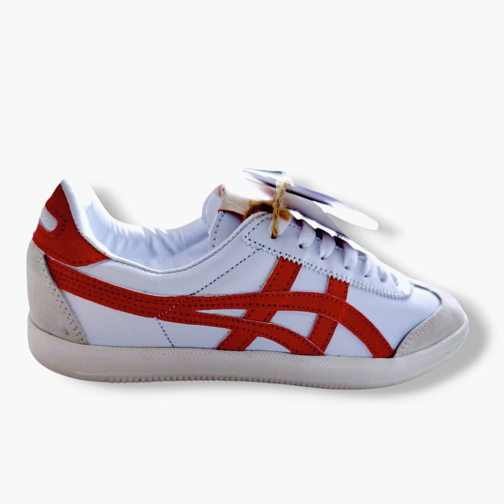 SEPATU PRIA WANITA ONITSUKA PUTIH GARIS MERAH