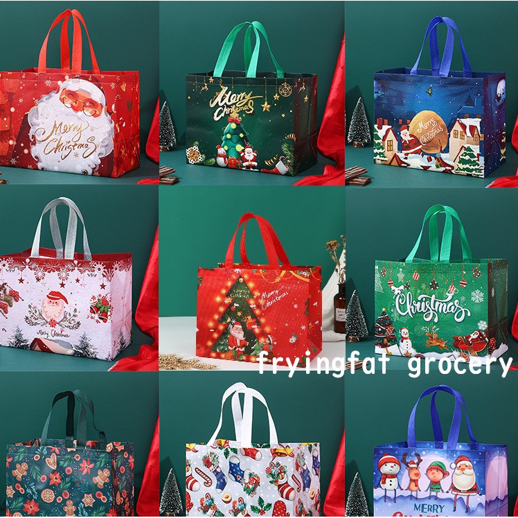 

Tas Souvenir Natal /Christmas Panjang 32cm packaging kue dll