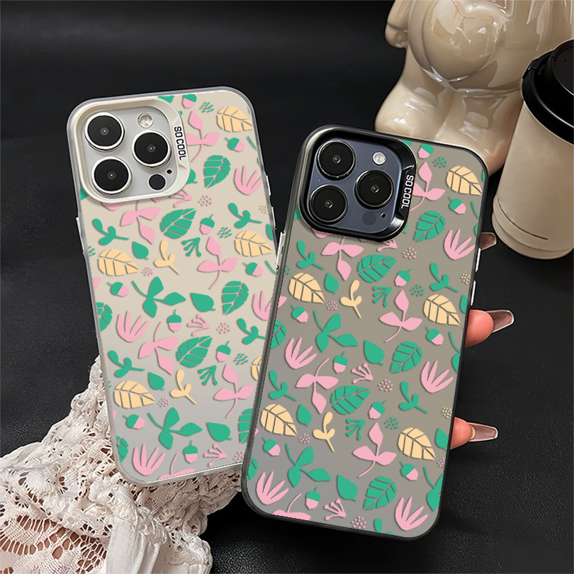 Tri-colour Botanical Premium Matte Hard Case Hp OPPO A60 A16 A58 A18 A54 A15 A57 A15 A92020 A31 A12 