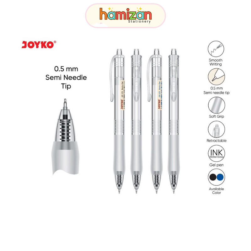 

( 1 pcs ) Pulpen Jel Cetrek Bontu Gel / Gelpen Retractable / Pen Cetrek Soft Grip / Bolpen Gel Cetrek tinta hitam Gp-371 Joyko Murah Berkualits