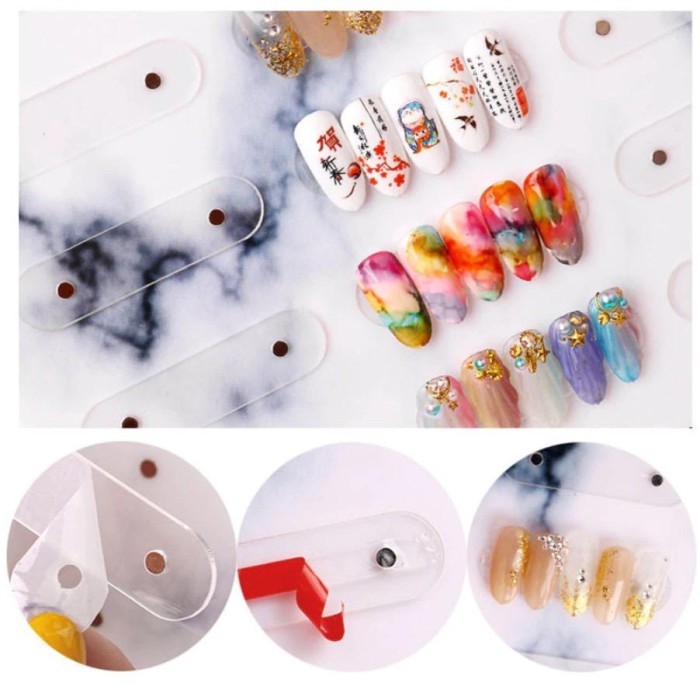 Bingkai Marble nail display frame magnet board acrylic nail colorchart - BIG MARBLE