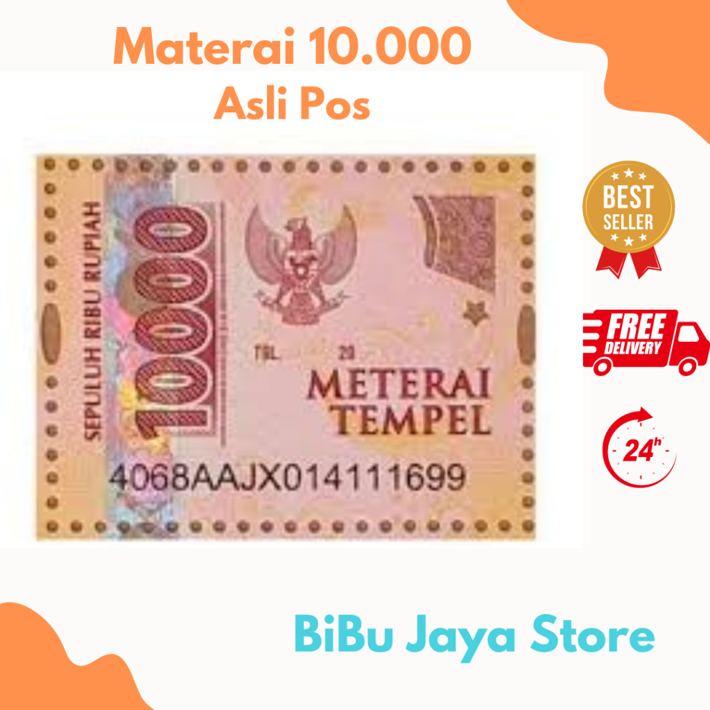 

Materai 10000 Asli Pos Indonesia Meterai Matrai Perangko TERUJI LOLOS SINAR UV ULTRAVIOLET - MATERAI BARU BUKAN BEKAS 100% ORIGINAL POS( Gratis Ongkir ) /1 PCS