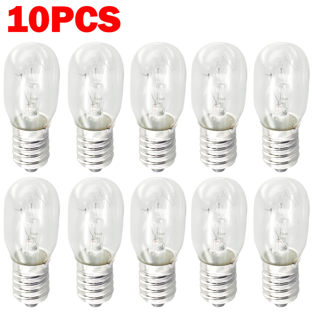 10pcs E14 Salt Lamp Globe Bulb 15W 220V-240V Vintage Incandescent Bulbs Refrigerator Oven Light Bulb