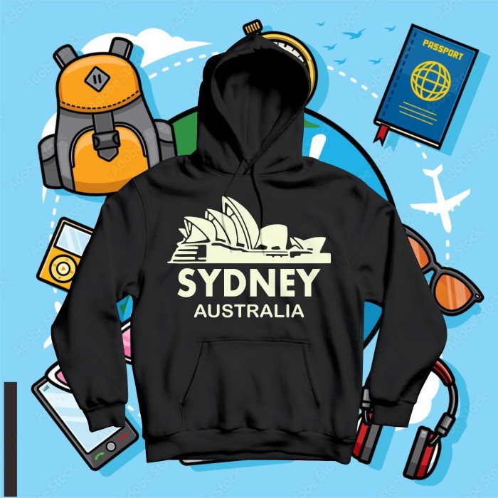 Jaket Hoodie Oleh-oleh Australia Sydney Banyak Model - Hoodie Souvenir Australia - Model 1, M
