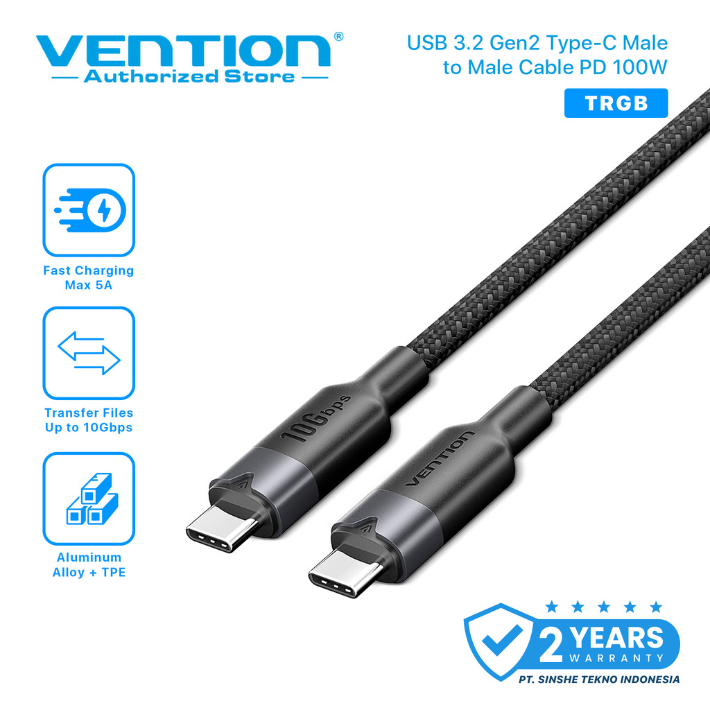 Vention Kabel Data USB 3.2 Gen 2 Type C 4K Fast Charging Extension