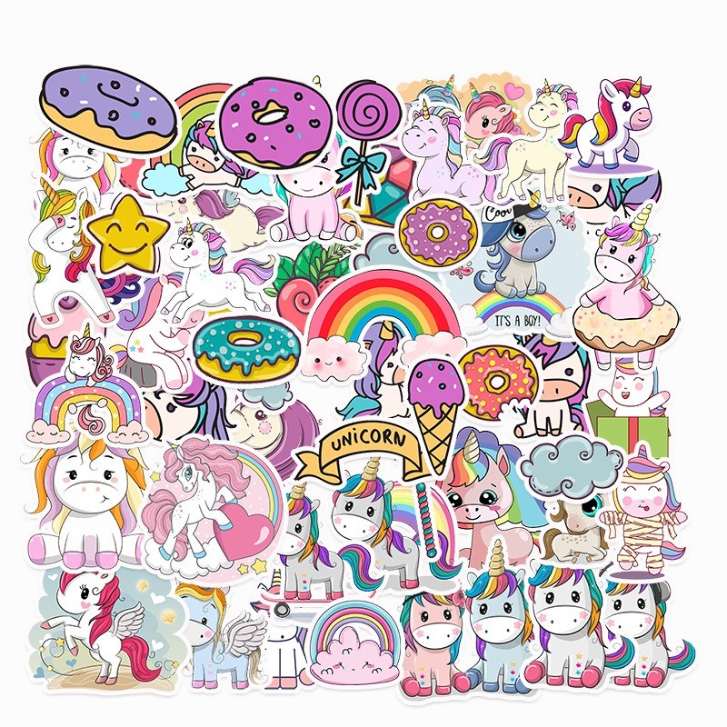 

50 Pcs Sticker Little Pony Vinyl Waterproof untuk Tempelan Laptop Tumbler HP Koper DIY[23]