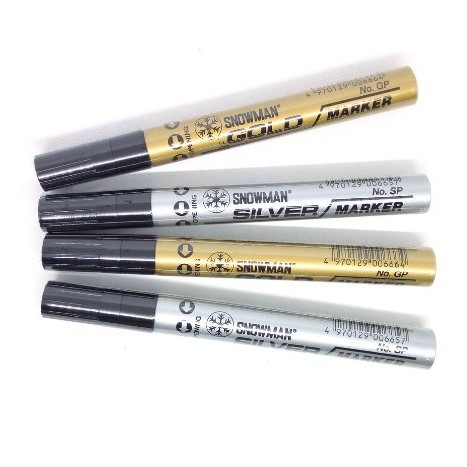 Spidol SNOWMAN Permanent Gold/Silver Marker Warna Besar