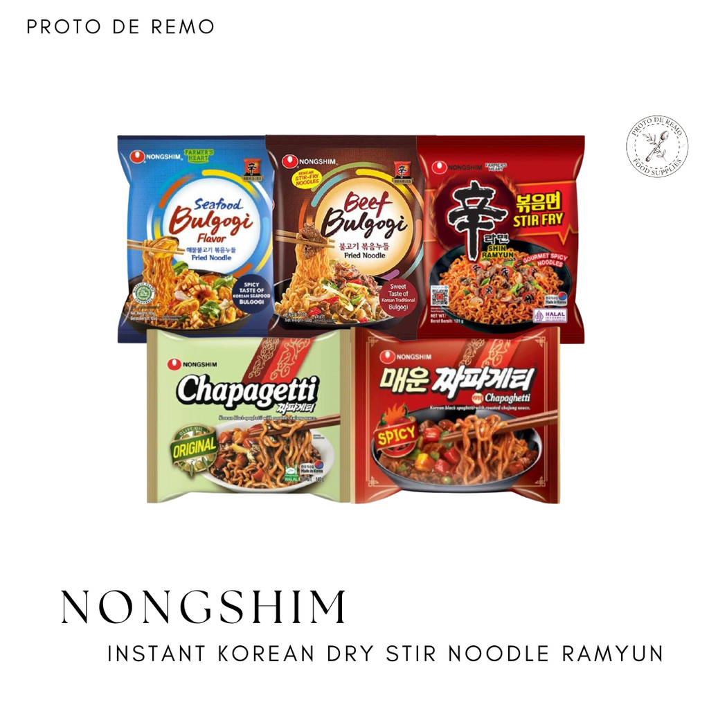 

Nongshim Korean Instant Stir Fry Noodle Bulgogi | Chapagetti Spicy