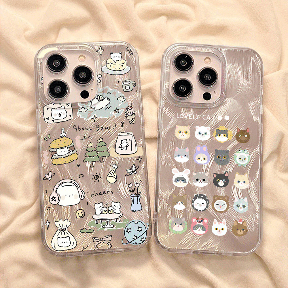 Cartoon cat avatar Case For ITEL A60 A70 P40 P40 Plus P55 P55plus S23 S23PLUS A60S A50 A04 A05S RS4 