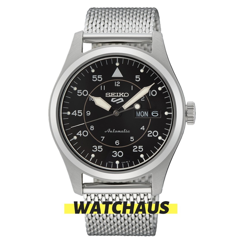 JAM TANGAN PRIA SEIKO 5 SPORTS SRPH23 SRPH23K1 AUTOMATIC BLACK DIAL STAINLESS STRAP