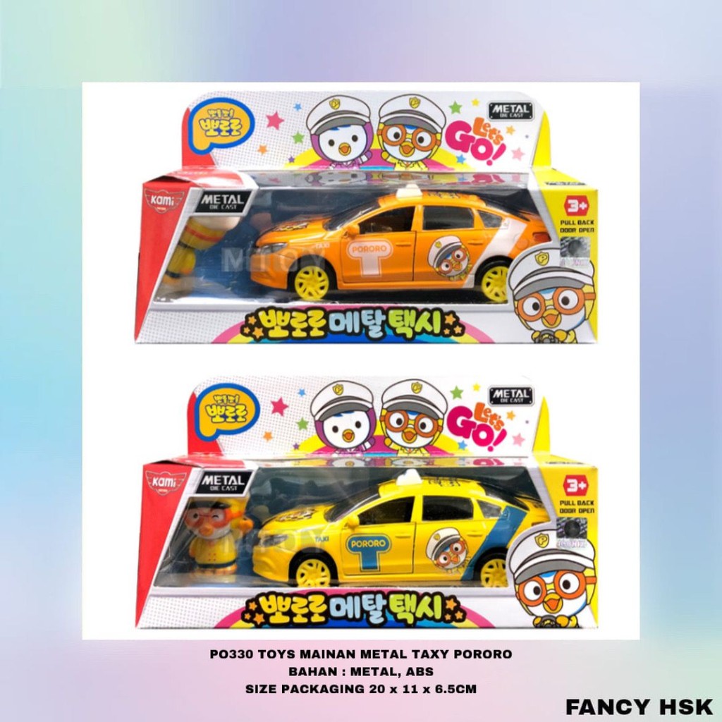 KOREA TOYS MAINAN METAL TAXI PORORO PO330