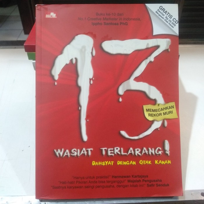 Buku 13 Wasiat Terlarang : Dahsyat dengan Otak Kanan - Ippho Santosa