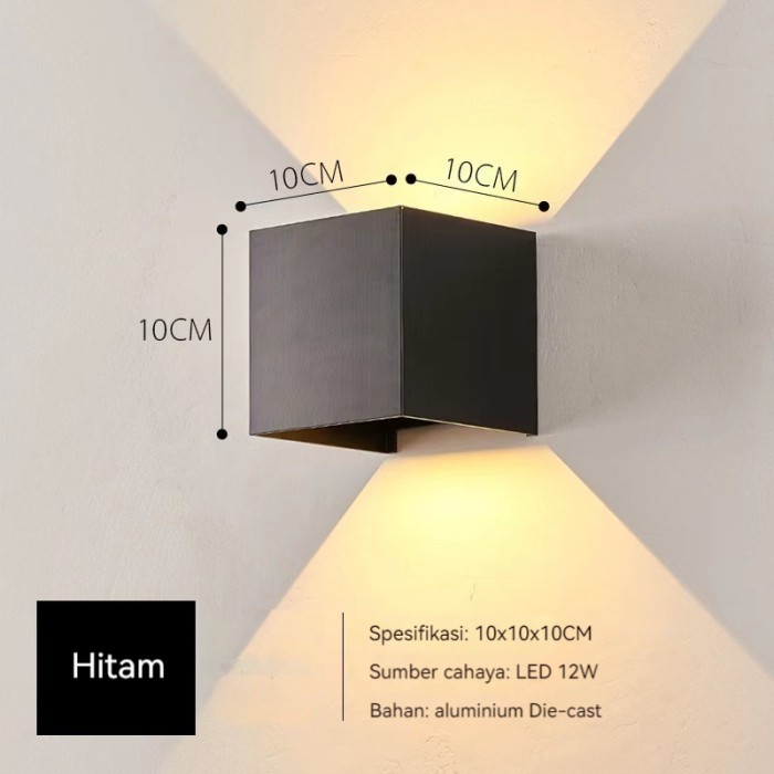 Highline Lampu Dinding Minimalis Lampu Dinding Taman - 4422 HITAM