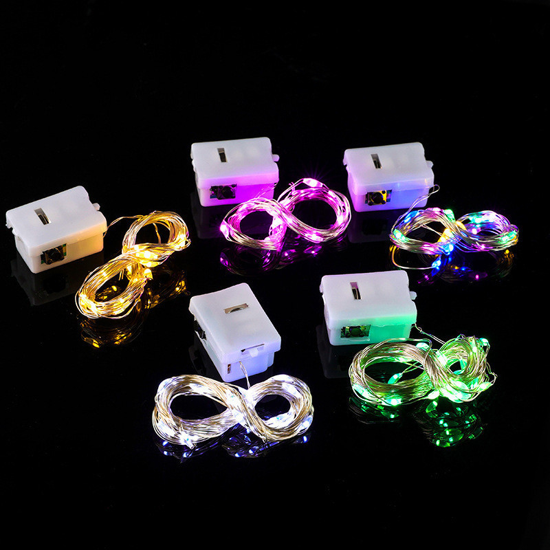 Lampu Tumbler Kawat Mini LED Lampu Hias Dekorasi Gift Box Bucket Bunga Balon Fairy Light