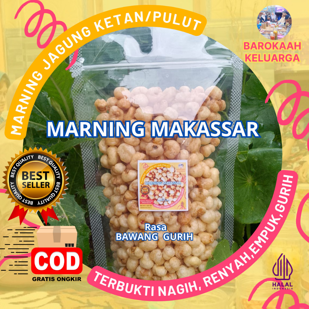 

Cemilan Klasik Marning Jagung Sultan/ snack Marning Jagung Premium/Marning Jagung Super Duper Empuk Renyah Gurih Viral/Jagung Ketan Pulut Seperempat Kilogram (250gr)