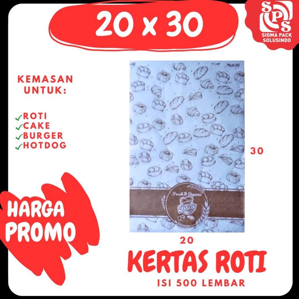 

Kertas Roti 20x30 Cake Motif Foodgrade - Wrappaper/Kertas Bungkus Makanan Kekinian MEDIAPACK