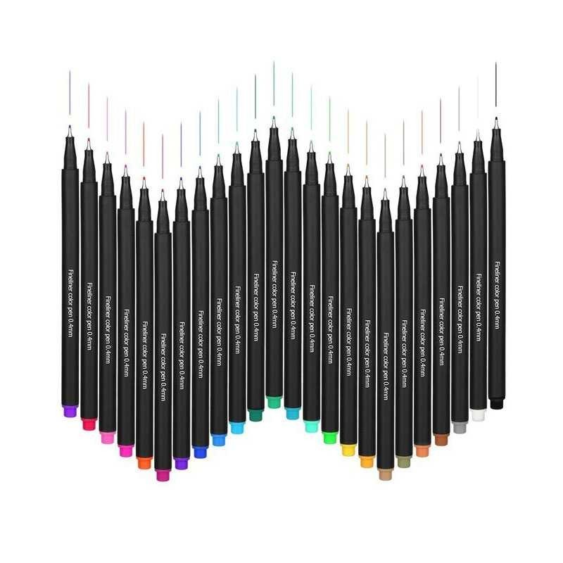 

QNSHP Tlevino Pena Warna Drawing Pen Fine Point Art Watercolor 0.4mm - TV4