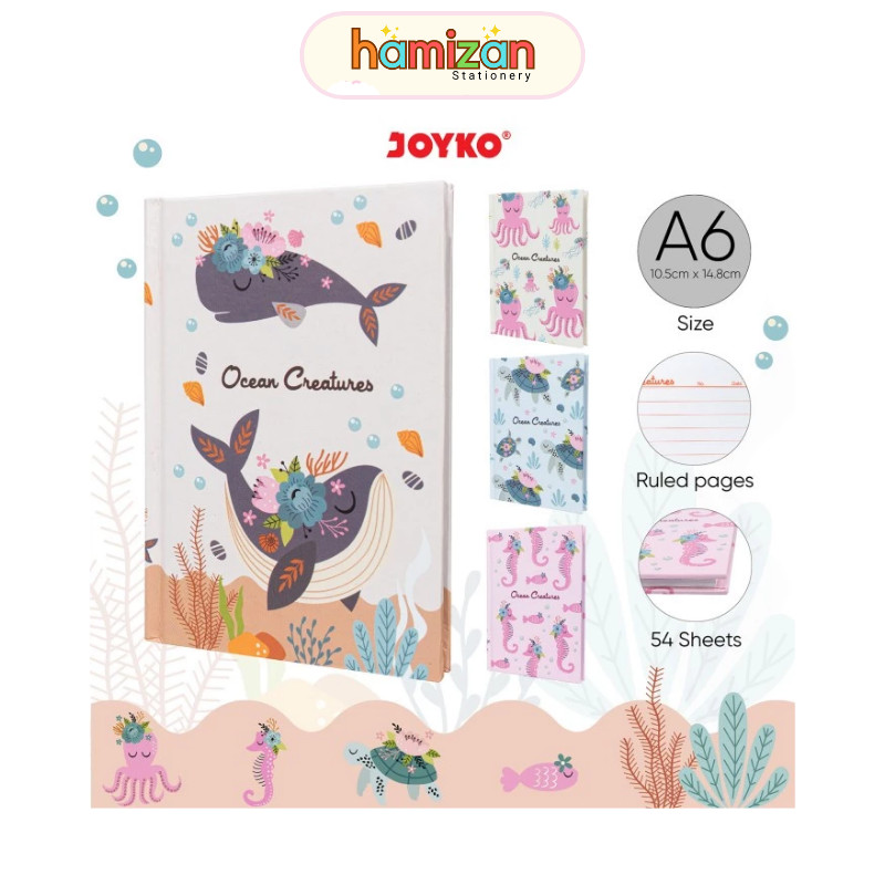 

Buku Diary motif Binatang Laut / Notebook A6 Garis / Buku Agenda Hardcover A6 Joyko D-1115OC-108 / Buku Tulis Catatan Jurnal Diary Joyko D-1115OC-108 Murah Berkualitas