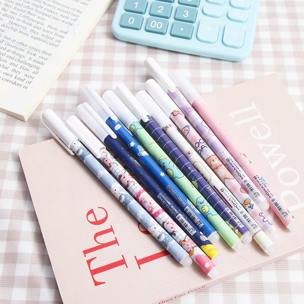 

Stationery Office Accessories Washable Handle Press Pen Cartoons 0.5mm Gel Pens Erasable Pen Student Pen Neutral Erasable Pen