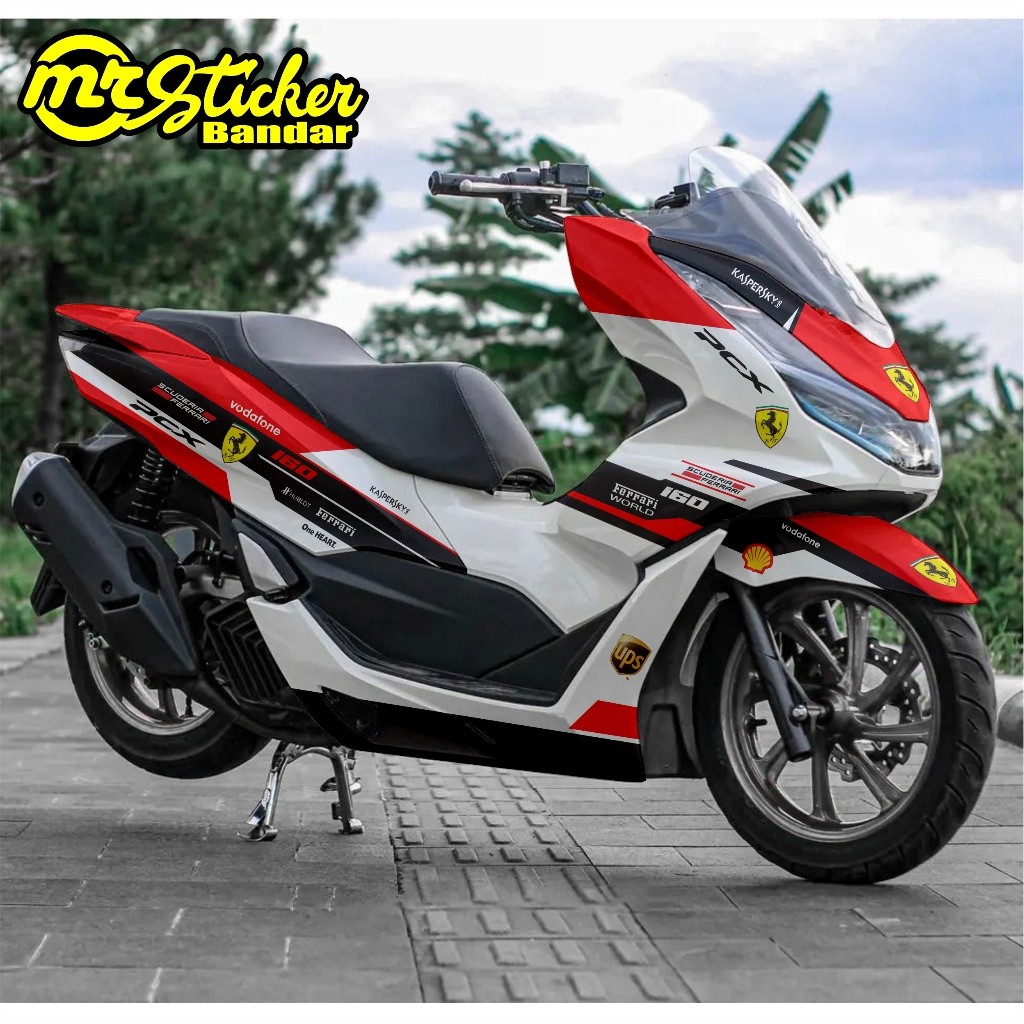 Decal PCX Full Body Stiker PCX Full Body Full Blok Dekal PCX 150 Decal PCX 160 scuderia ferrari