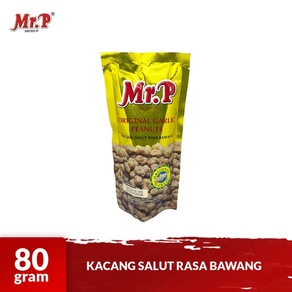 

MR. P Kacang Panggang Varian Rasa Garlic Kemasan 80gr