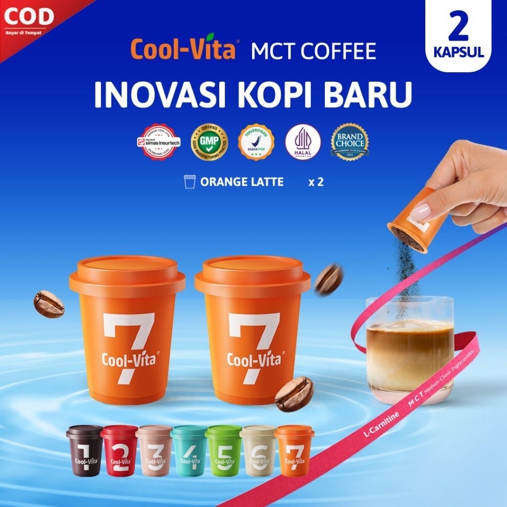 

2 Capsule Coolvita MCT Coffee Capsule Kapsul Berbagai Rasa Inovasi Kopi Baru-Orange