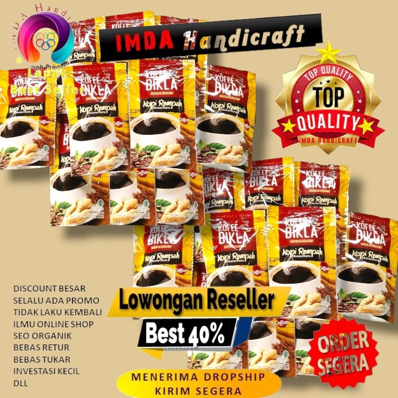 

IMDA HANDICRAFT PAKET 25 PCS KOPI BIKLA REMPAH ASLI ROBUSTA JEMBER 125 GRAM