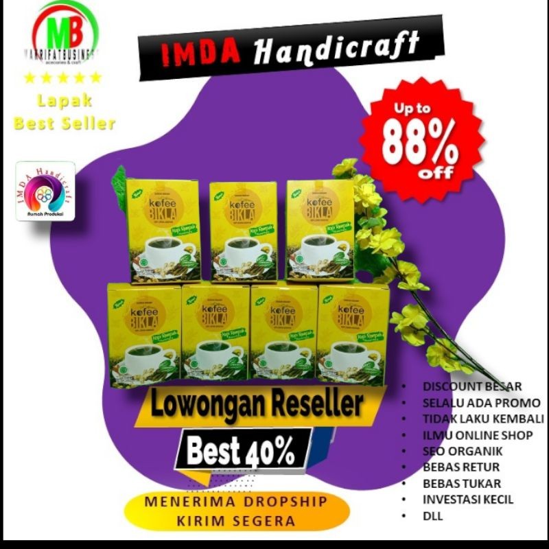 

IMDA HANDICRAFT KOPI BIKLA KOPI REMPAH Kopi Herbal Alami PAKET 7 PCS BOX 20 SACHET