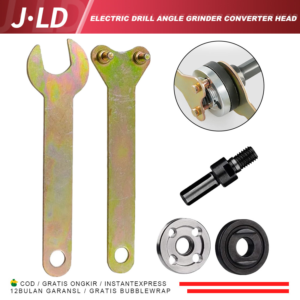 

JLD Adaptor converter Mesin Bor ke Mesin Gerinda - 4INCH Arbor Konektor Gerinda Bor Mata Gerinda Perubah 5pcs