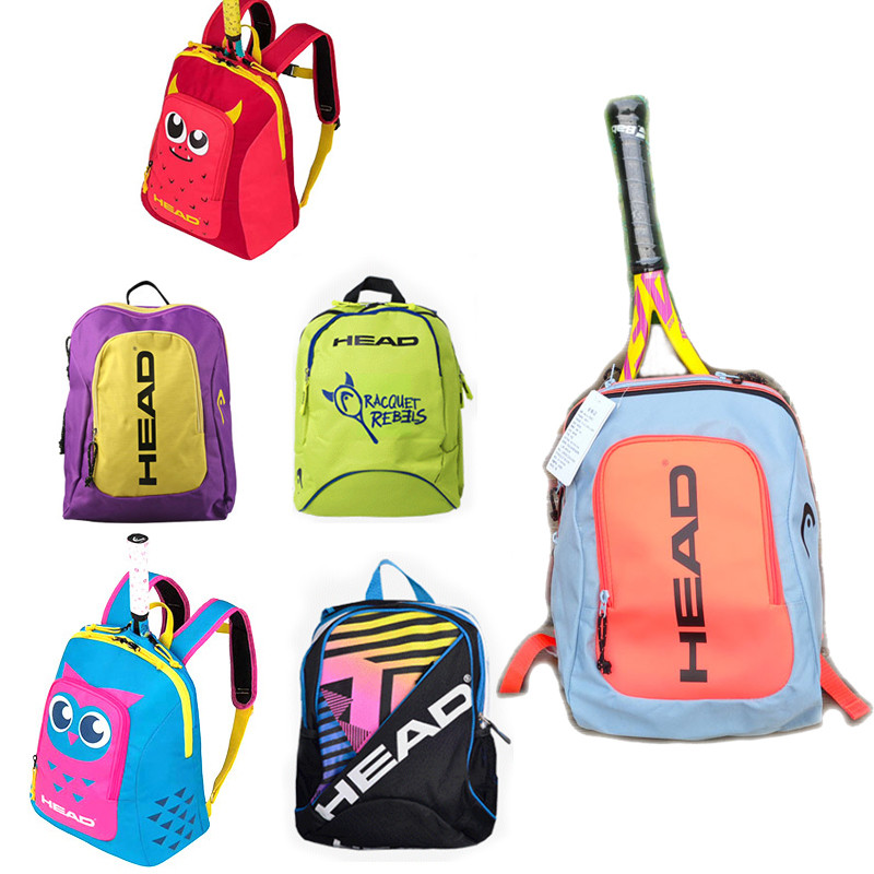 Head Tennis Bag Children Backpack Tennis Backpack Kids Small Backpack Cartoon Head Tennis Racket Bag