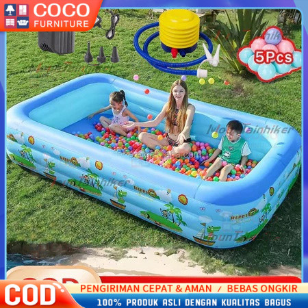 kolam Renang Anak Jumbo Pompa Lipat Murah Kolam Renang Bayi Kolam Renang Dewasa Keluarga Inflatable 
